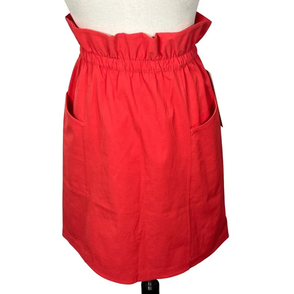 LULULEMON Trip Taker Skirt Paper Bag Waist Carnation Red Sz 2 W8ABAS NWT